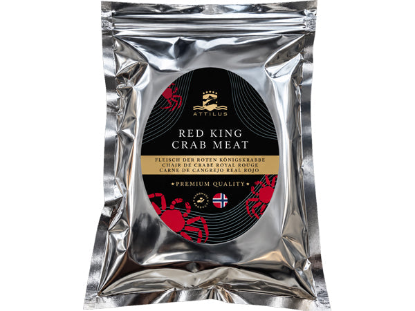 Carne de cangrejo real rojo