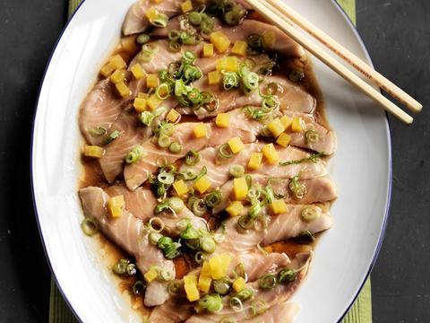 Sturgeon Sashimi with Ponzu
